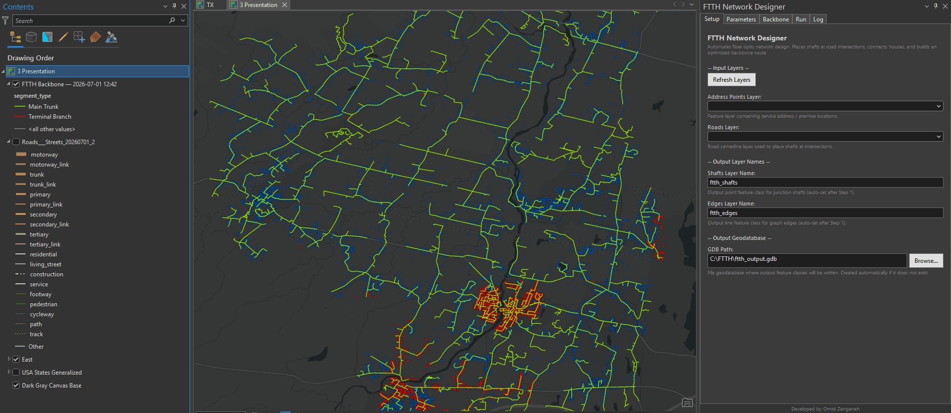 FTTH Network Designer screenshot