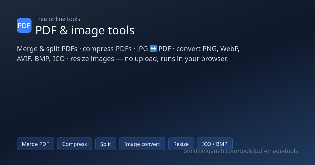 Free PDF Merge, Compress & Split + Image Converter (JPG, PNG, ICO, BMP ...